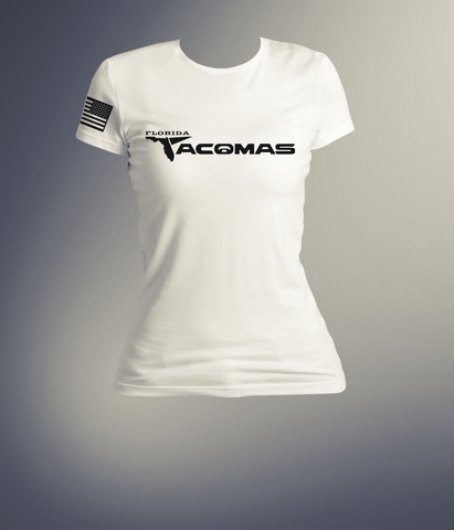 White FL Tacomas Ladies T-Shirt