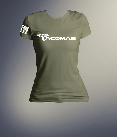 Military Green FL Tacomas Ladies T-Shirt