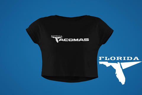 Black Florida Tacomas Ladies Crop Top